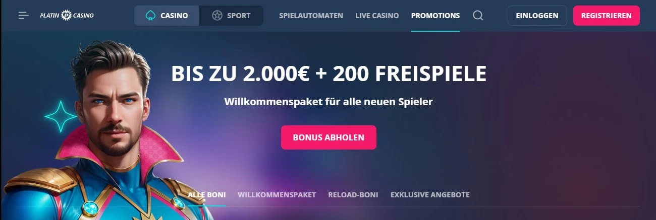 platin casino willkommensbonus