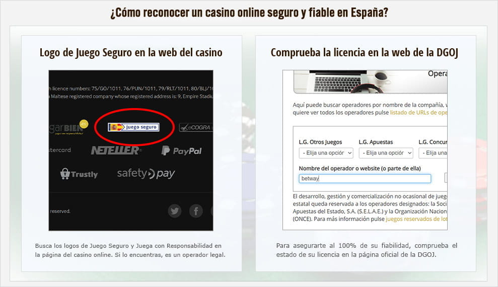 Explicación de cómo identificar casinos online seguros en España.